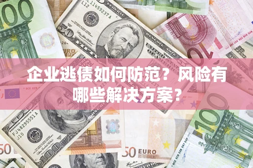 济南企业逃债如何防范？风险有哪些解决方案？