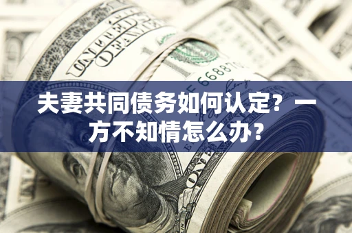 济南夫妻共同债务如何认定？一方不知情怎么办？